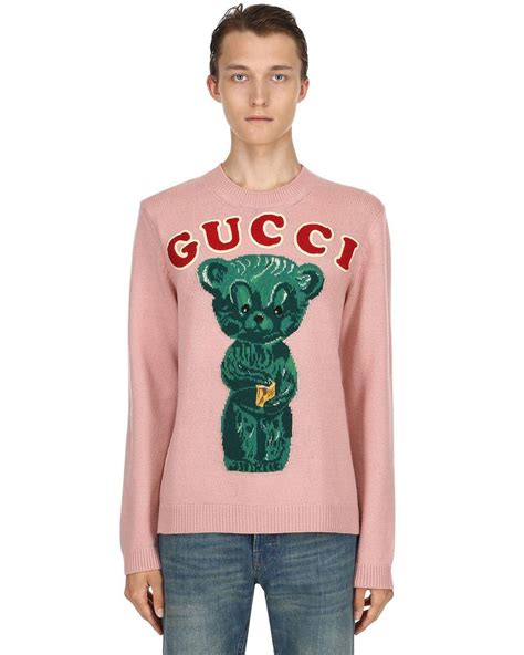 pink gucci sweater bear